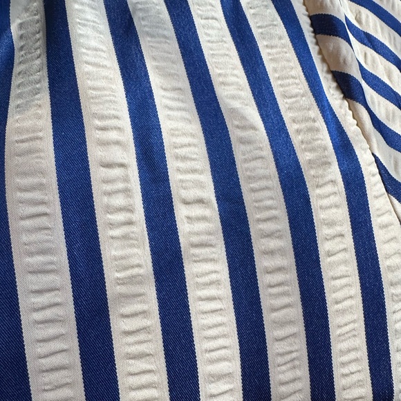 entro Blue and White Striped Dress Top - Picture 4 of 4